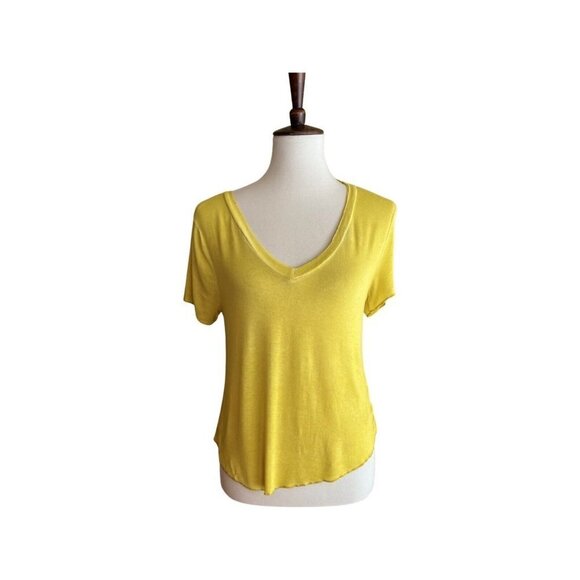 Ten Sixty Sherman Women's Meet & Greet V-Neck Tee Size Medium Yellow - Picture 9 of 12